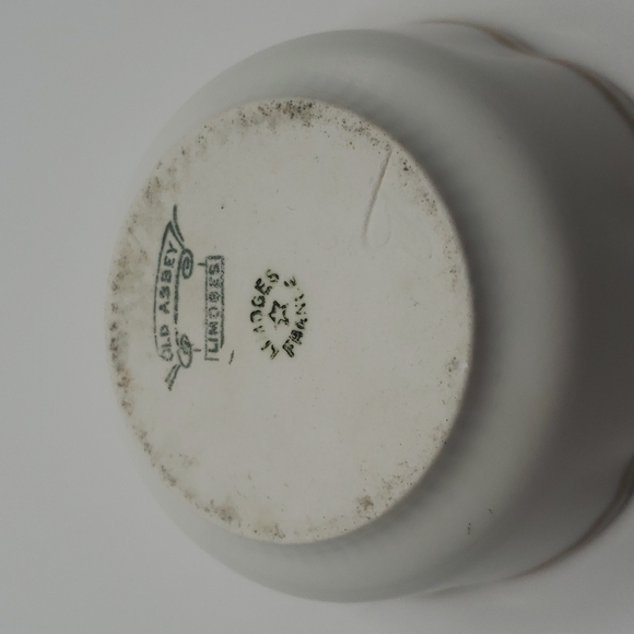 Antique LIMOGES FRANCE Old Abbey Porcelain Creamer & Underplate Set - Picture 4 of 6